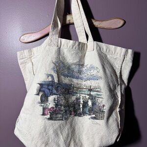 Canvas Northern Reflections Tote Bag with Vintage Truck Print